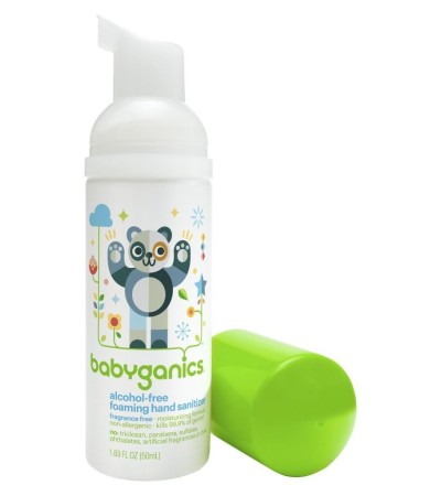 BabyGanics，泡沫洗手液，不含酒精，无香料/柑橘味，1.69液盎司（50毫升）