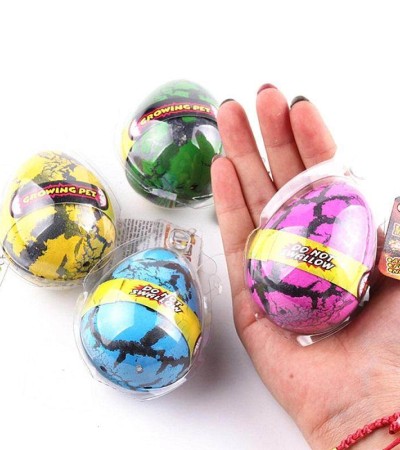 4件恐龙蛋水中孵化新奇玩具恐龙蛋成长宠物水彩裂缝成长蛋儿童教育玩具礼品