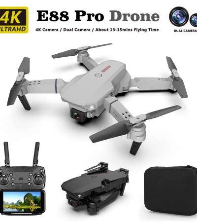 现货E88 dron迷你4K双摄像头无人机,配备无人机murah无人机4K,配备WIFI FPV视频RC四轴飞行器 现货E88 dron迷你4K双摄像头无人机,配备无人机murah无人机4K,配备WIFI FPV视频RC四轴飞行器