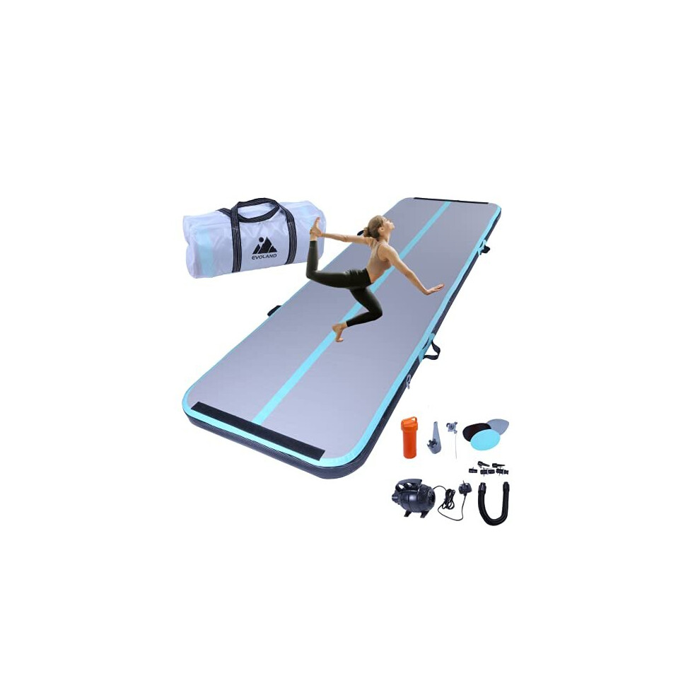 EVOLAND 3M Inflatable Gymnastics Mat Tumbling Mat, 10cm Thick Air Floor Practice Gymnastics Workout Mat Practice for Home Use, Beach, Park Exerci  EVOLAND 3M Inflatable Gymnastics Mat Tumbling Mat, 10cm Thick Air Floor Practice Gymnastics Workout Mat Practice for Home Use, Beach, Park Exerci