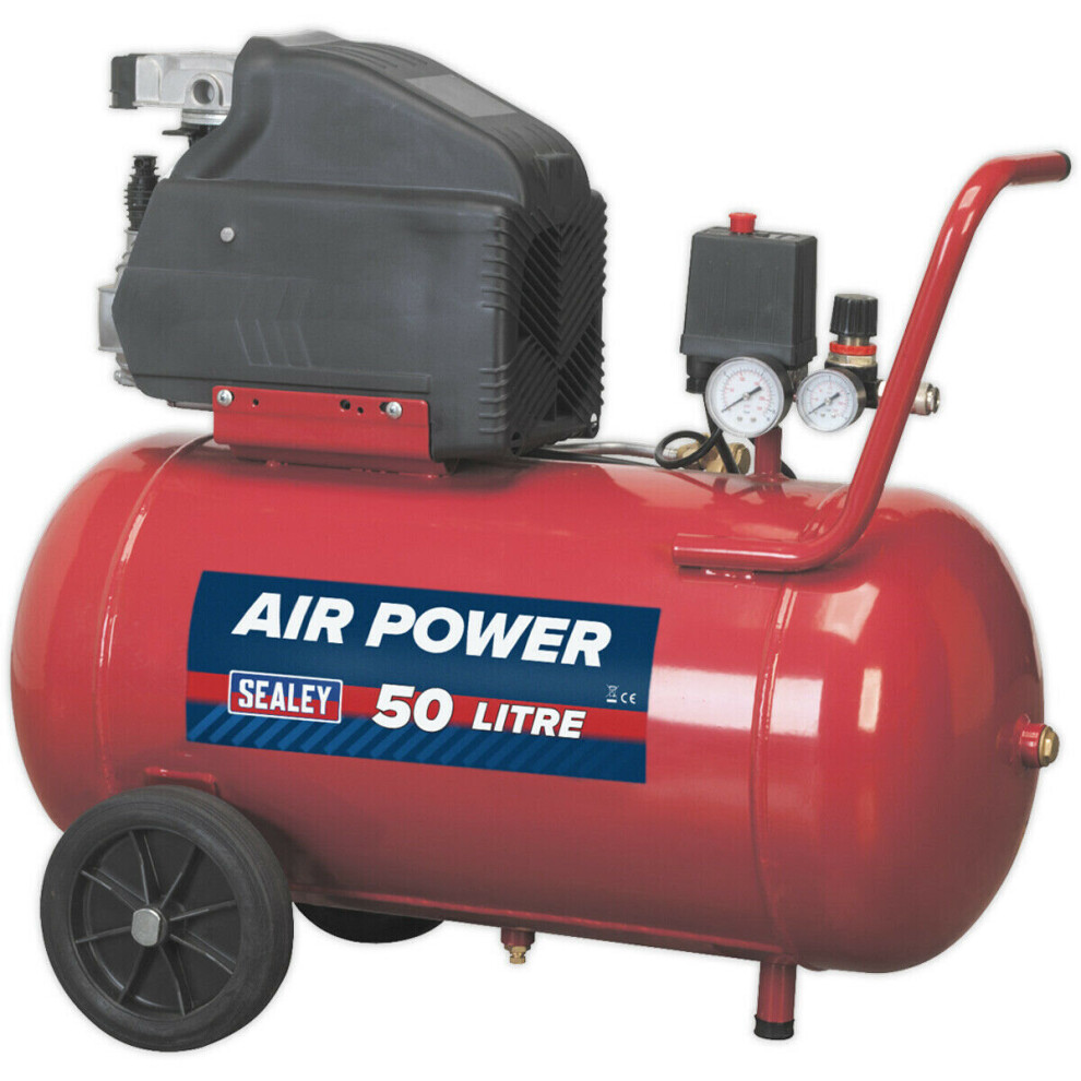 50 Litre Direct Drive Air Compressor - 2hp Motor - Automatic Pressure Cut-Out  50 Litre Direct Drive Air Compressor - 2hp Motor - Automatic Pressure Cut-Out