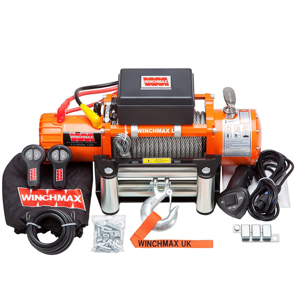 13,500lb 12V Winch. 26m x 9.5mm Steel Rope.  13,500lb 12V Winch. 26m x 9.5mm Steel Rope.