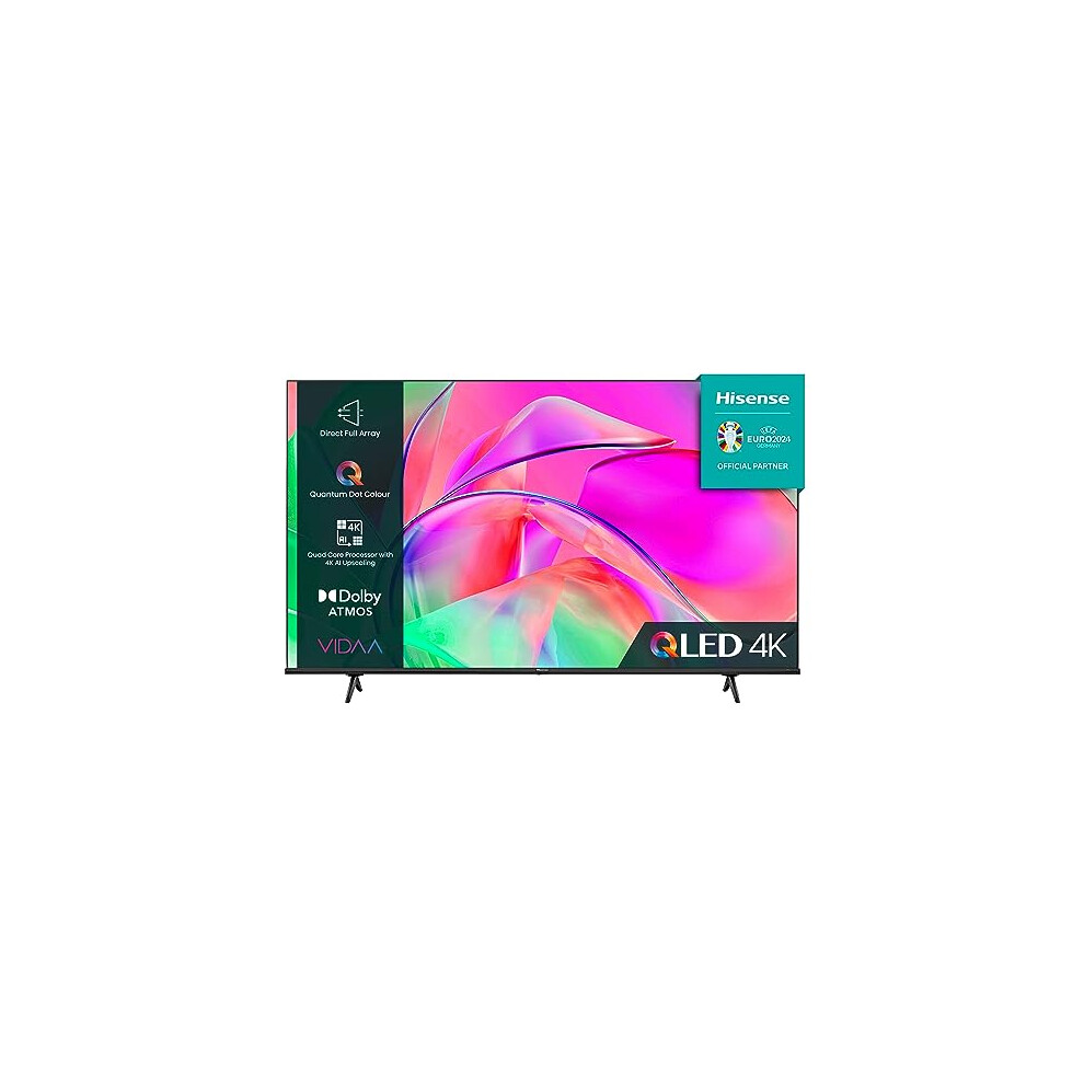 Hisense 50 Inch QLED Smart TV 50E77KQTUK - Quantum Dot Colour, 60Hz VRR, Dolby Vision, Bluetooth&HDMI, Share to TV, and Youtube, Freeview Play,  Hisense 50 Inch QLED Smart TV 50E77KQTUK - Quantum Dot Colour, 60Hz VRR, Dolby Vision, Bluetooth&HDMI, Share to TV, and Youtube, Freeview Play,